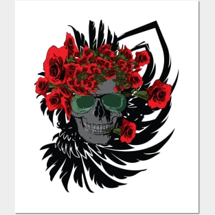 Rosa skull Posters and Art